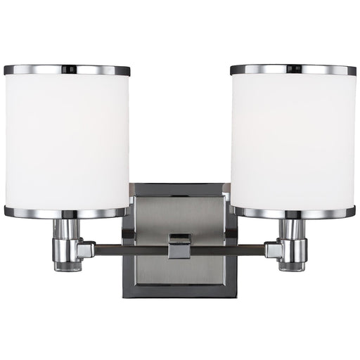 Generation Lighting VS23302SN/CH Prospect Park Two Light Vanity, Satin Nickel / Chrome Main Image.jpg