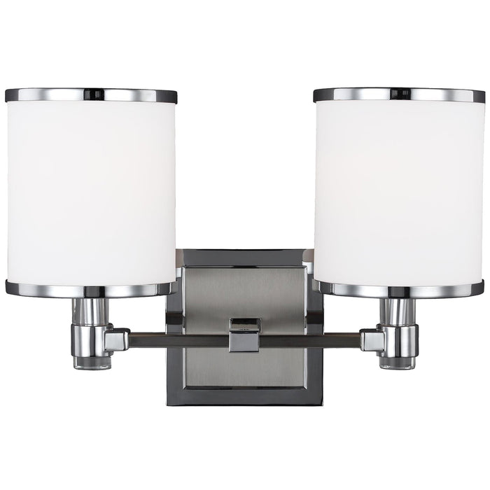 Generation Lighting VS23302SN/CH Prospect Park Two Light Vanity, Satin Nickel / Chrome Main Image.jpg