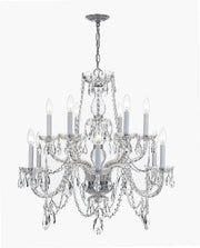 Crystorama 1135-CH-CL-I Traditional Crystal 12 Light Chandelier Polished Chrome Main Image.jpg