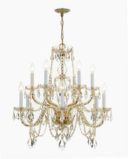 Crystorama 1135-PB-CL-S Traditional Crystal 12 Light Chandelier Polished Brass Main Image.jpg