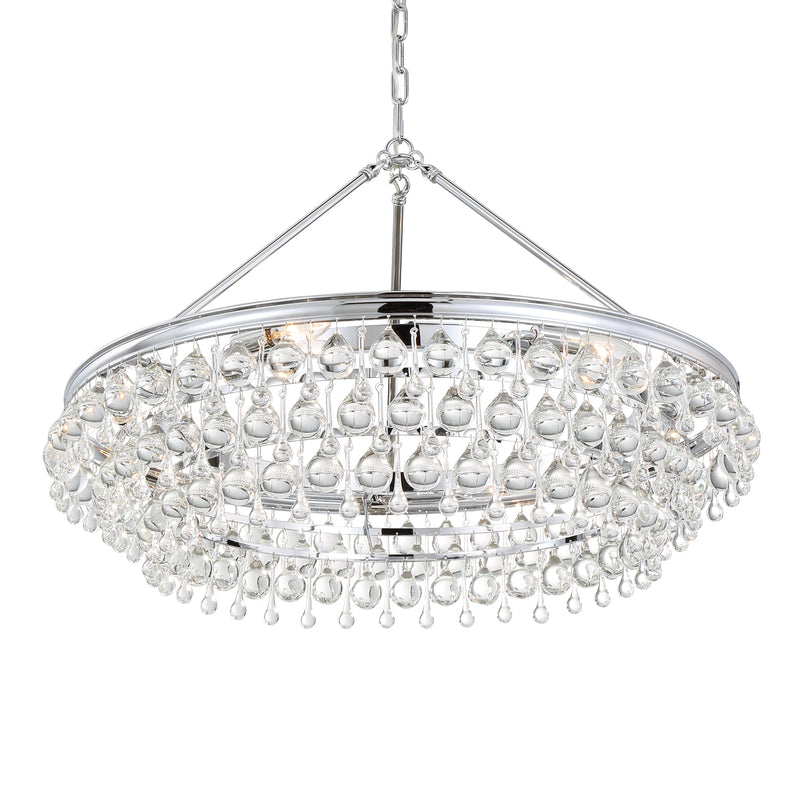 Crystorama 275-CH Calypso Six Light Chandelier Polished Chrome Alternate Image.jpg