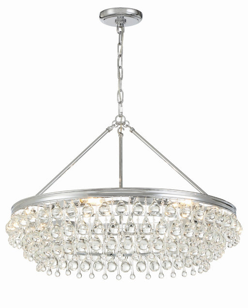 Crystorama 275-CH Calypso Six Light Chandelier Polished Chrome Main Image.jpg