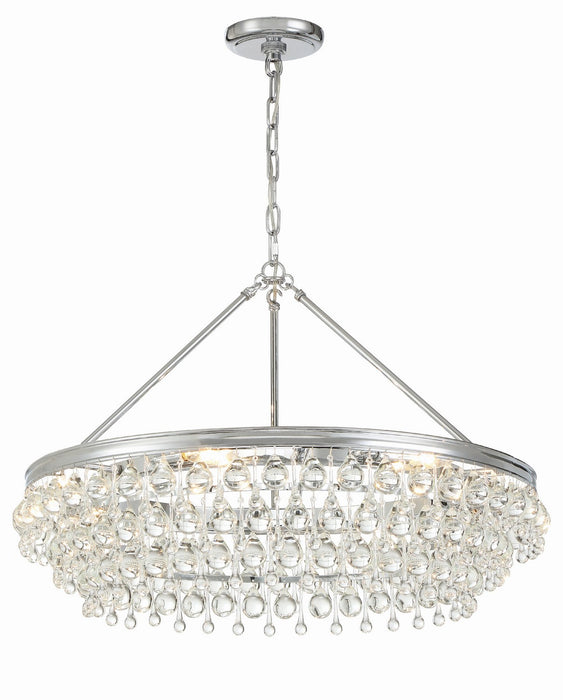 Crystorama 275-CH Calypso Six Light Chandelier Polished Chrome Main Image.jpg