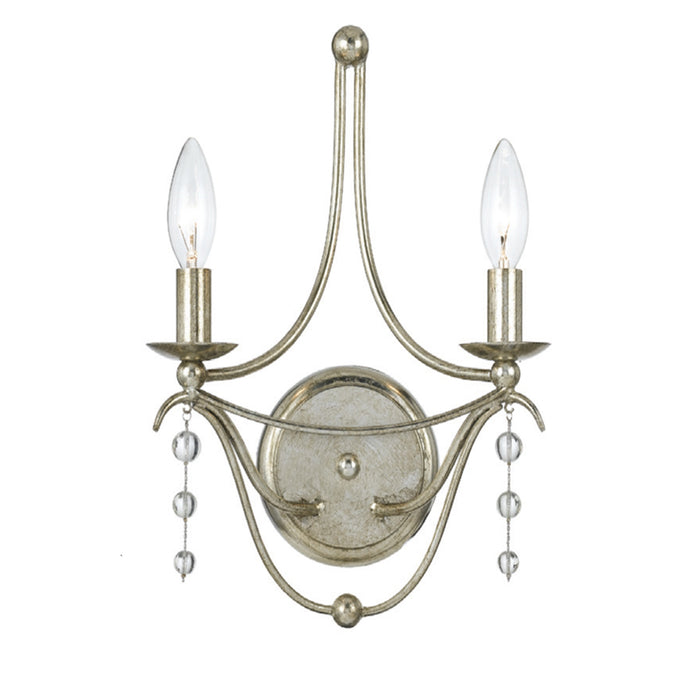Crystorama 432-SA Metro Two Light Wall Sconce Antique Silver Main Image.jpg