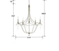 Crystorama 435-SA Metro Five Light Chandelier Antique Silver Alternate Image 2.jpg