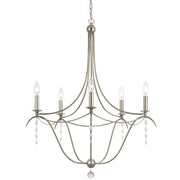 Crystorama 435-SA Metro Five Light Chandelier Antique Silver Main Image.jpg