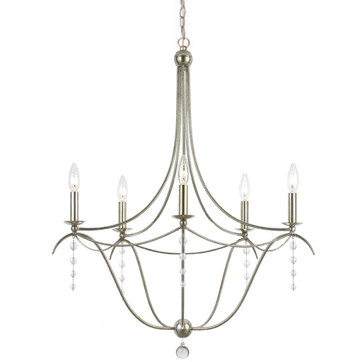Crystorama 435-SA Metro Five Light Chandelier Antique Silver Main Image.jpg