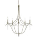 Crystorama 435-SA Metro Five Light Chandelier Antique Silver Main Image.jpg