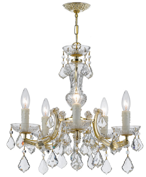 Crystorama 4376-GD-CL-MWP Maria Theresa Five Light Mini Chandelier Gold Main Image.jpg