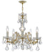 Crystorama 4376-GD-CL-MWP Maria Theresa Five Light Mini Chandelier Gold Main Image.jpg