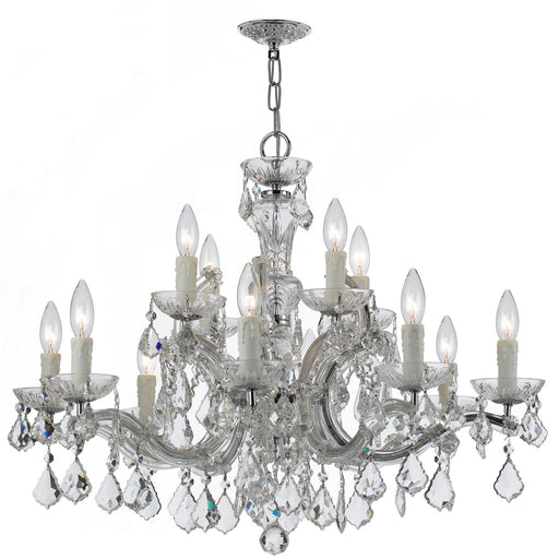 Crystorama 4379-CH-CL-MWP Maria Theresa 12 Light Chandelier Polished Chrome Main Image.jpg