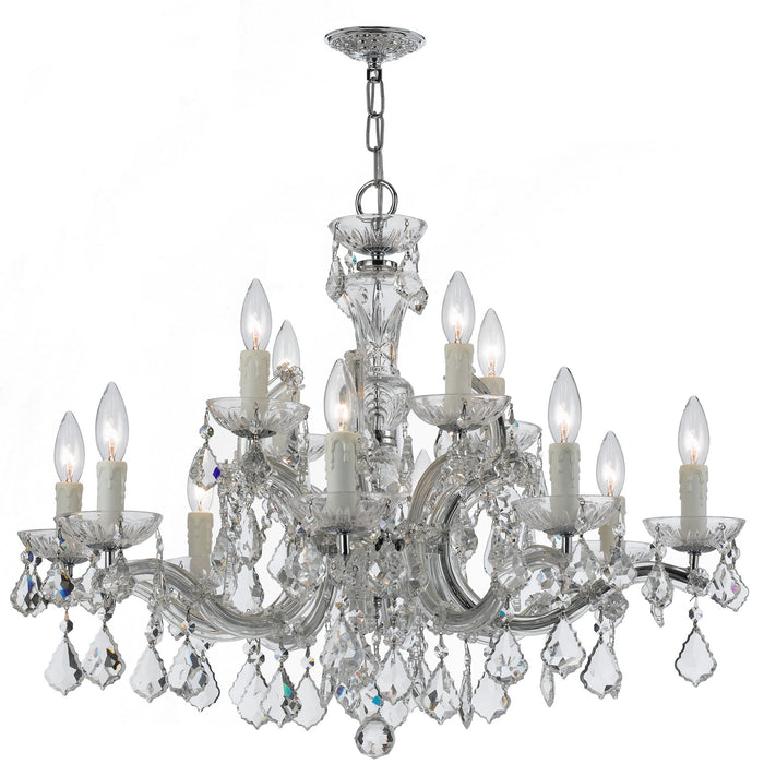 Crystorama 4379-CH-CL-MWP Maria Theresa 12 Light Chandelier Polished Chrome Main Image.jpg