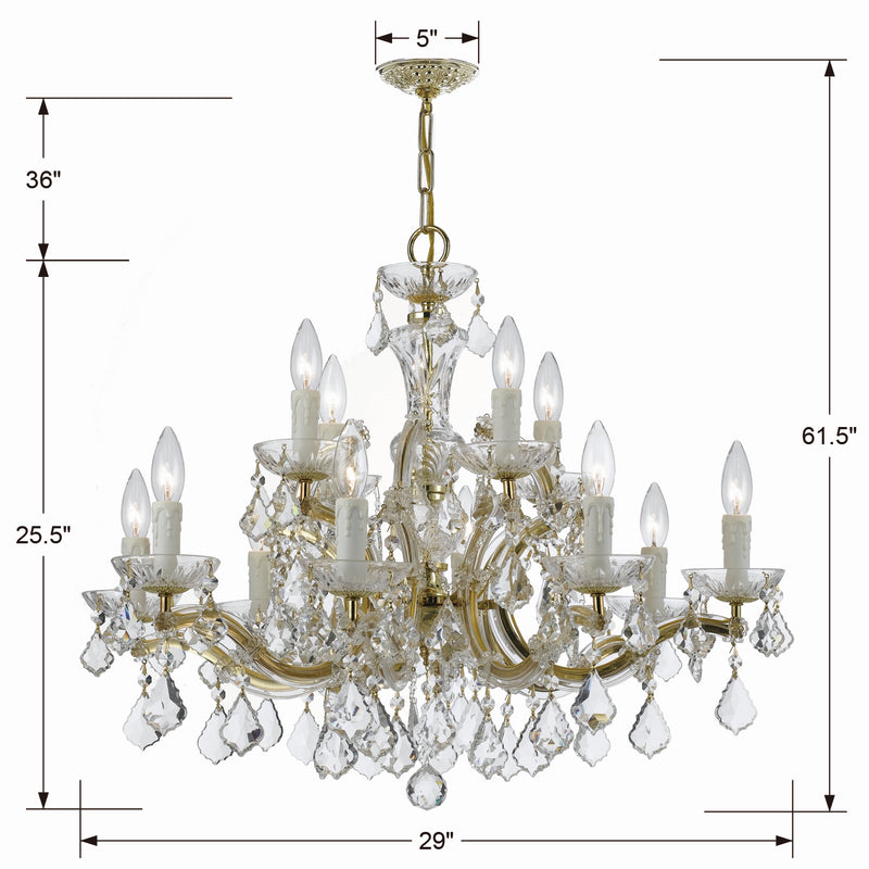 Crystorama 4379-GD-CL-MWP Maria Theresa 12 Light Chandelier Gold Alternate Image.jpg