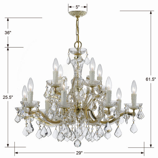 Crystorama 4379-GD-CL-MWP Maria Theresa 12 Light Chandelier Gold Alternate Image.jpg