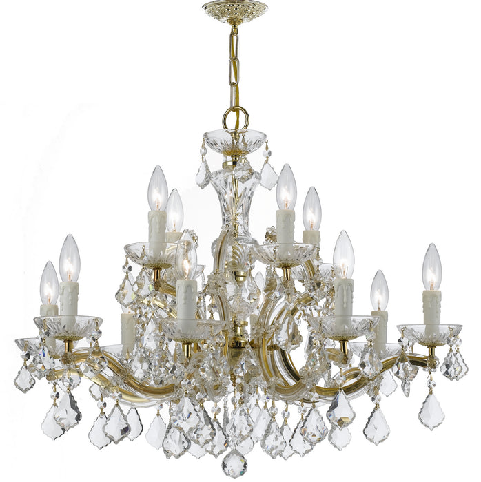 Crystorama 4379-GD-CL-MWP Maria Theresa 12 Light Chandelier Gold Main Image.jpg