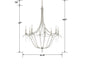 Crystorama 438-SA Metro Eight Light Chandelier Antique Silver Alternate Image 2.jpg