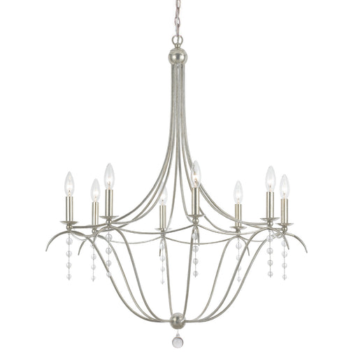 Crystorama 438-SA Metro Eight Light Chandelier Antique Silver Main Image.jpg