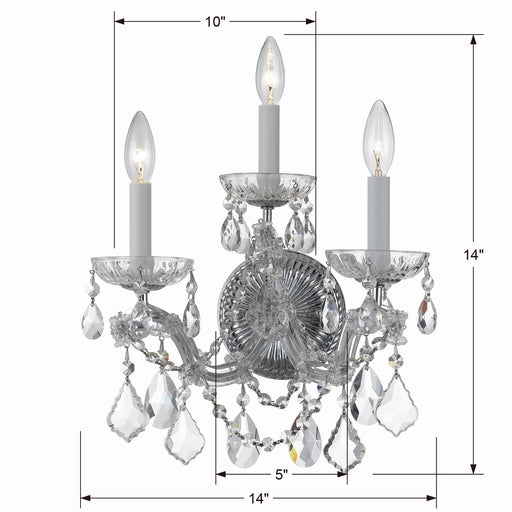 Crystorama 4403-CH-CL-MWP Maria Theresa Three Light Wall Sconce Polished Chrome Alternate Image.jpg