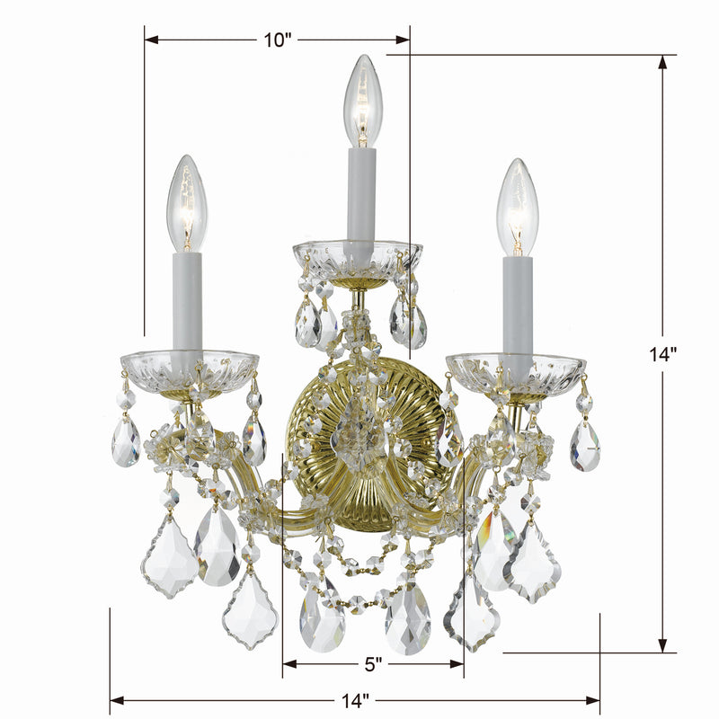 Crystorama 4403-GD-CL-MWP Maria Theresa Three Light Wall Sconce Gold Alternate Image.jpg