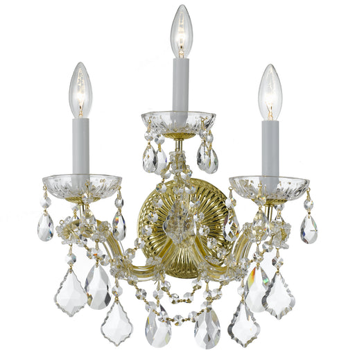 Crystorama 4403-GD-CL-MWP Maria Theresa Three Light Wall Sconce Gold Main Image.jpg