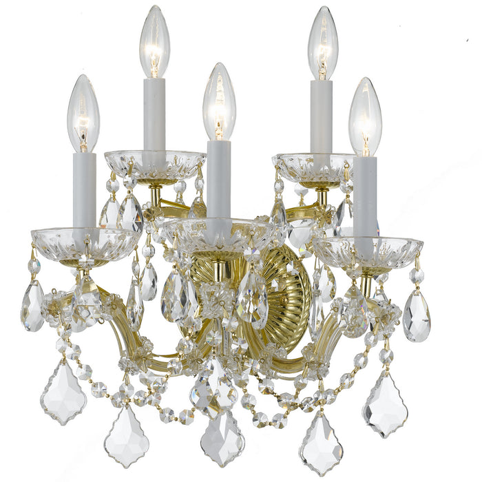 Crystorama 4404-GD-CL-MWP Maria Theresa Five Light Wall Sconce Gold Main Image.jpg