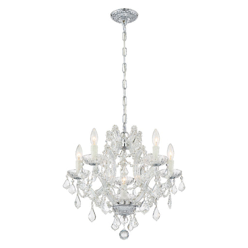 Crystorama 4405-CH-CL-I Maria Theresa Six Light Mini Chandelier Polished Chrome Alternate Image.jpg