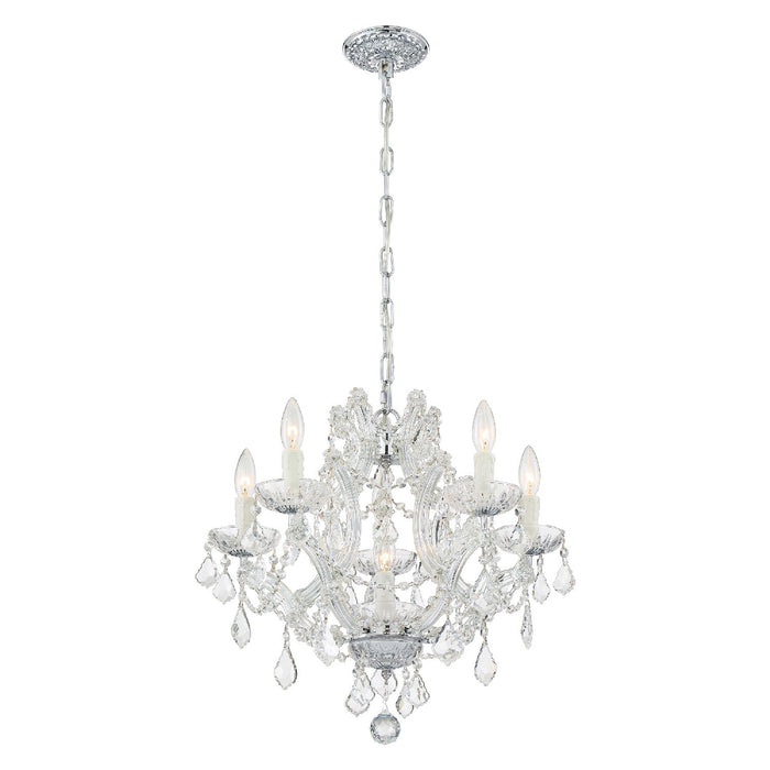 Crystorama 4405-CH-CL-I Maria Theresa Six Light Mini Chandelier Polished Chrome Alternate Image.jpg