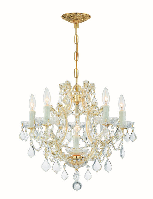 Crystorama 4405-GD-CL-I Maria Theresa Six Light Mini Chandelier Gold Main Image.jpg