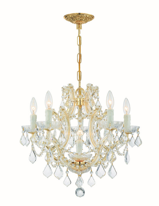 Crystorama 4405-GD-CL-I Maria Theresa Six Light Mini Chandelier Gold Main Image.jpg