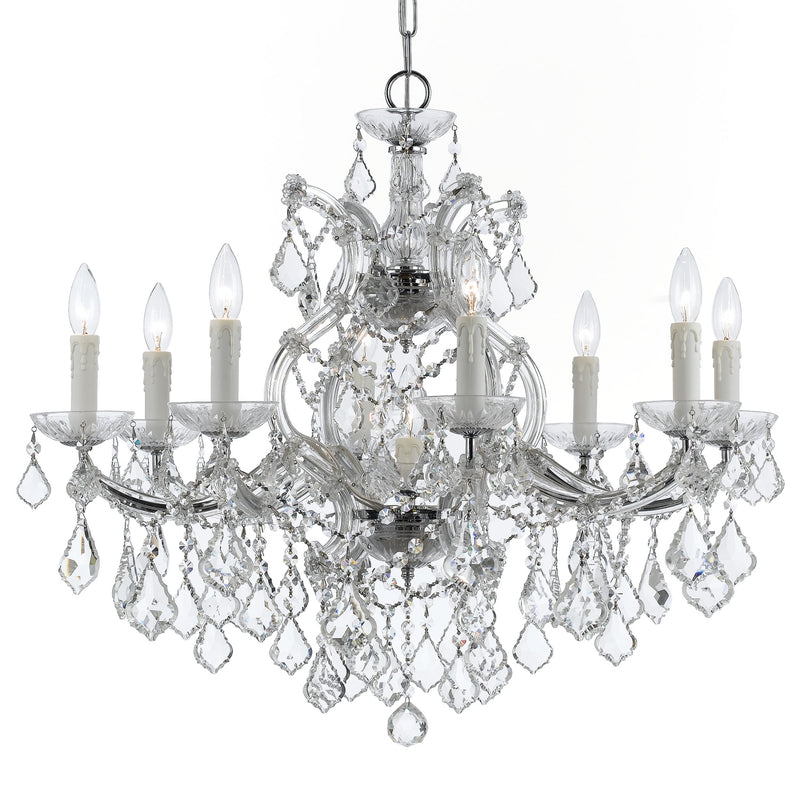 Crystorama 4408-CH-CL-MWP Maria Theresa Nine Light Chandelier Polished Chrome Main Image.jpg
