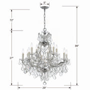Crystorama 4412-CH-CL-SAQ Maria Theresa 13 Light Chandelier Polished Chrome Alternate Image.jpg