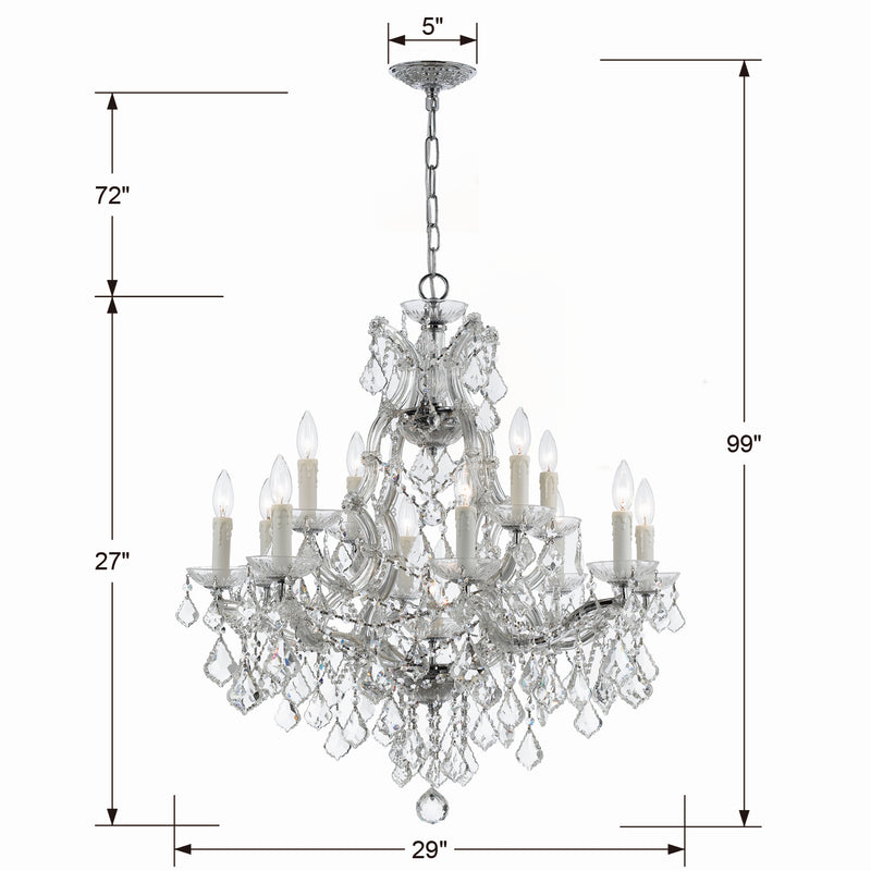 Crystorama 4412-CH-CL-SAQ Maria Theresa 13 Light Chandelier Polished Chrome Alternate Image.jpg