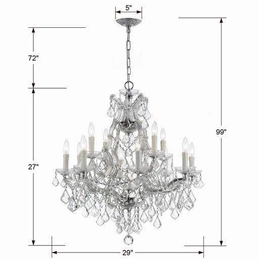 Crystorama 4412-CH-CL-SAQ Maria Theresa 13 Light Chandelier Polished Chrome Alternate Image.jpg