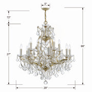 Crystorama 4412-GD-CL-I Maria Theresa 13 Light Chandelier Gold Alternate Image.jpg
