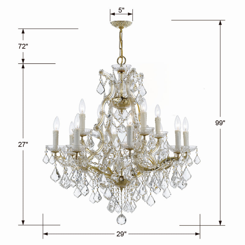 Crystorama 4412-GD-CL-MWP Maria Theresa 13 Light Chandelier Gold Alternate Image.jpg