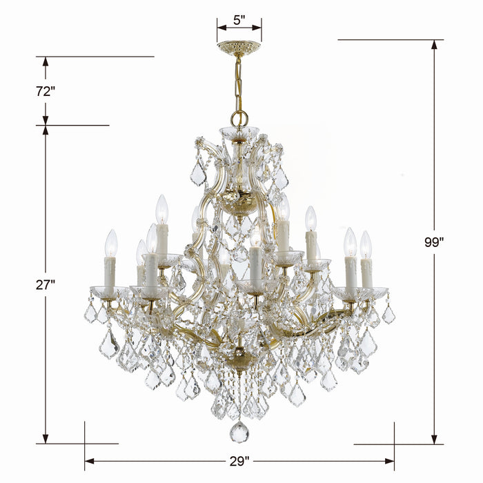 Crystorama 4412-GD-CL-S Maria Theresa 13 Light Chandelier Gold Alternate Image.jpg