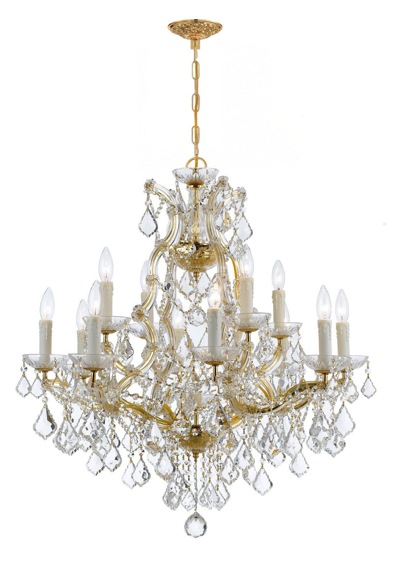Crystorama 4412-GD-CL-S Maria Theresa 13 Light Chandelier Gold Main Image.jpg