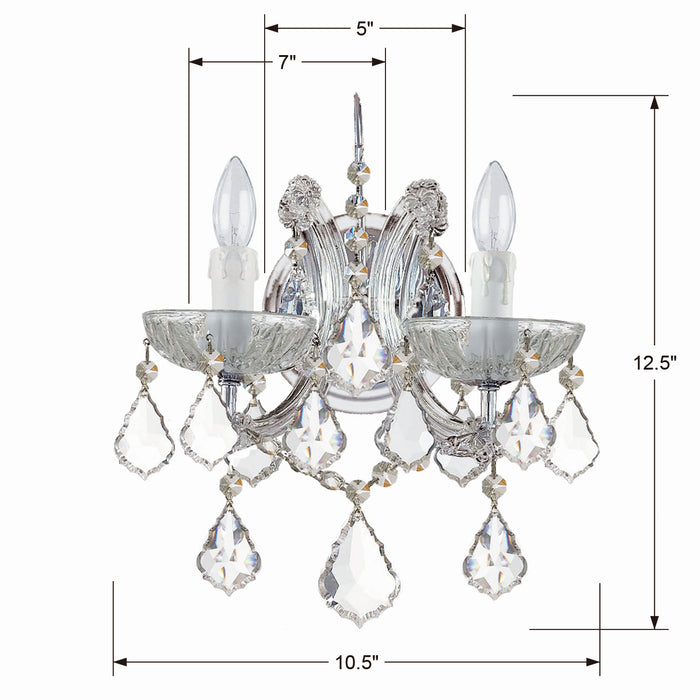 Crystorama 4472-CH-CL-I Maria Theresa Two Light Wall Sconce Polished Chrome Alternate Image.jpg