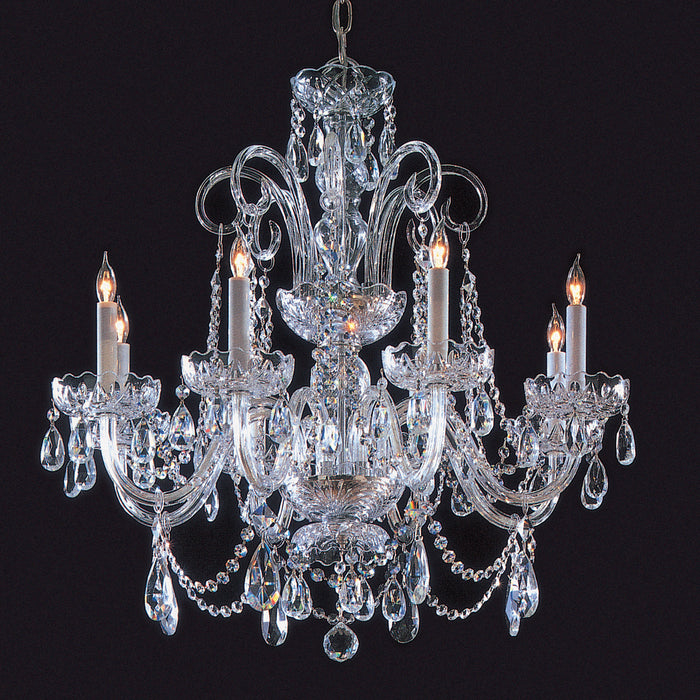 Crystorama 5008-CH-CL-MWP Traditional Crystal Eight Light Chandelier Polished Chrome Alternate Image.jpg