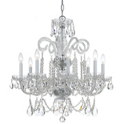 Crystorama 5008-CH-CL-MWP Traditional Crystal Eight Light Chandelier Polished Chrome Main Image.jpg