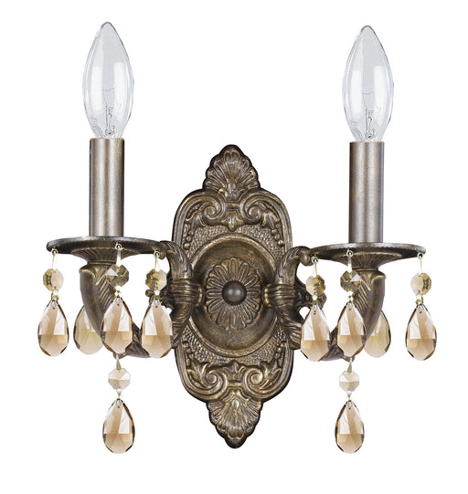 Crystorama 5022-VB-GT-MWP Paris Market Two Light Wall Sconce Venetian Bronze Main Image.jpg