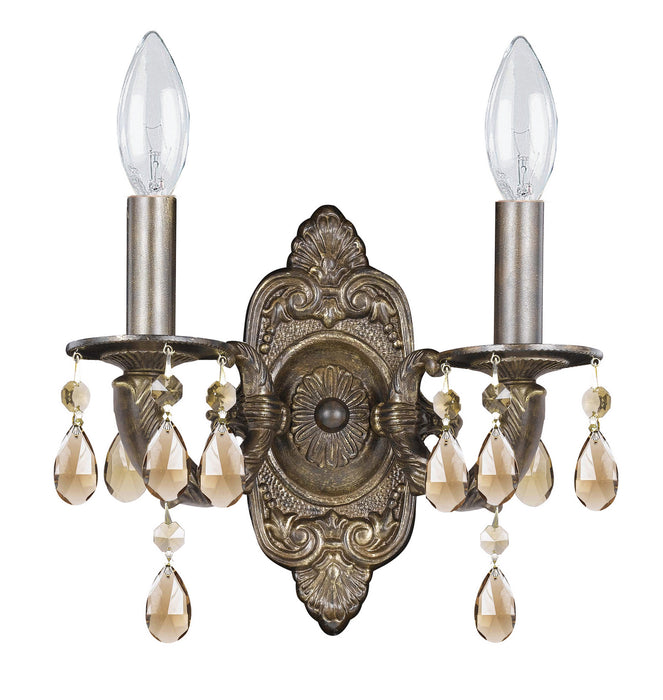 Crystorama 5022-VB-GT-MWP Paris Market Two Light Wall Sconce Venetian Bronze Main Image.jpg