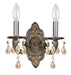Crystorama 5022-VB-GT-MWP Paris Market Two Light Wall Sconce Venetian Bronze Main Image.jpg