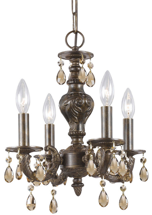 Crystorama 5024-VB-GT-MWP Paris Market Four Light Mini Chandelier Venetian Bronze Main Image.jpg