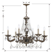 Crystorama 5026-VB-CL-MWP Paris Market Six Light Chandelier Venetian Bronze Alternate Image.jpg