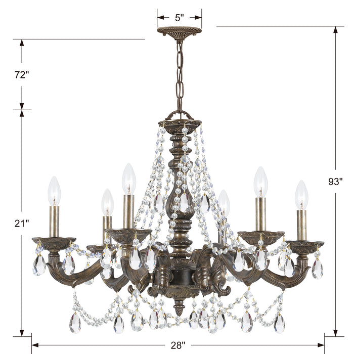 Crystorama 5026-VB-CL-MWP Paris Market Six Light Chandelier Venetian Bronze Alternate Image.jpg