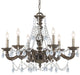 Crystorama 5026-VB-CL-MWP Paris Market Six Light Chandelier Venetian Bronze Main Image.jpg