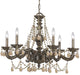 Crystorama 5026-VB-GT-MWP Paris Market Six Light Chandelier Venetian Bronze Main Image.jpg
