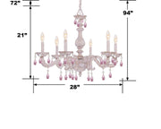 Crystorama 5036-AW-RO-MWP Paris Market Six Light Chandelier Antique White Alternate Image.jpg