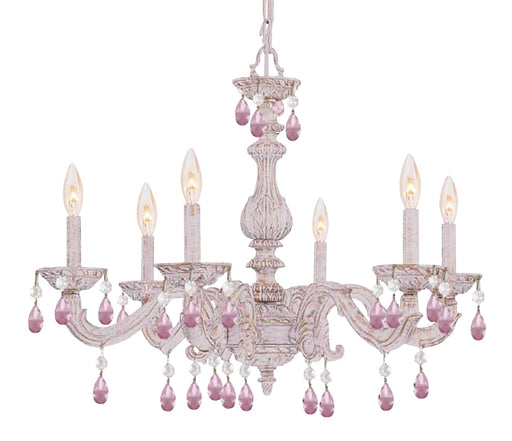 Crystorama 5036-AW-RO-MWP Paris Market Six Light Chandelier Antique White Main Image.jpg